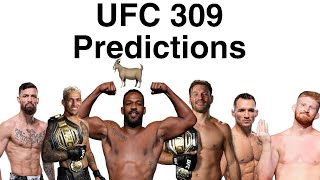 UFC 309 Full Card Predictions The Goats Last Fight [upl. by Ecinnaj]