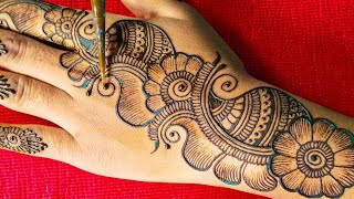 Back Hand Mehndi Design ll Shaded Mehndi Design ll Simple Mehndi Design [upl. by Carnes]