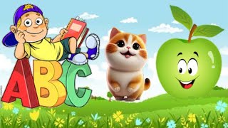 abcdefg song for kids ll ABCD ll A for Apple ll ABCD poem ll ABC with chichu kids [upl. by Ogdon]