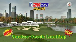 PGA Tour 2K23  Sucker Creek Landing  Course Review amp Playthrough [upl. by Gaelan]