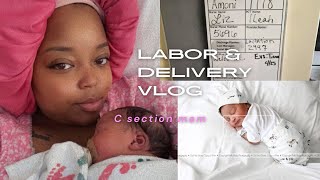 LABOR amp DELIVERY VLOG Induced at 37 weeks  Csection mom gets emotional [upl. by Adlesirk]