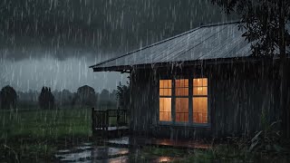 Sleep Peacefully with Torrential Rain amp Thunderous Roars on the Old Metal Roof in the Quiet Night [upl. by Boswell]