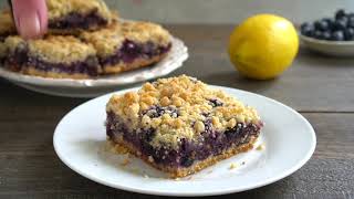 Blueberry Lemon Crumb Bars [upl. by Eicnahc]