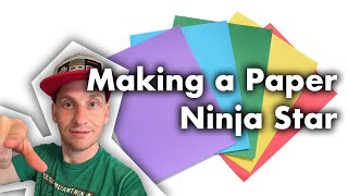 Making a Paper Ninja Star  step by step instructions [upl. by Boonie]