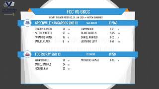 Footscray 2nd XI v Greenvale Kangaroos 2nd XI [upl. by Susy]