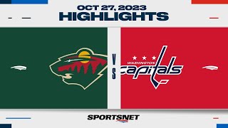 NHL Highlights  Wild vs Capitals  October 27 2023 [upl. by Mcclenon]