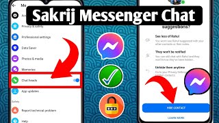 Kako sakriti Messenger Chat  Cijeli vodič 2024  Sakrij Kontakt Messenger Chat [upl. by Ynaffyt]