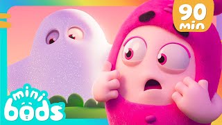 I Saw A Ghost  Minibods  Mini Oddbods  Baby Oddbods  Funny Cartoons For Kids [upl. by Yekram720]