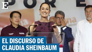 MÉXICO  El primer discurso de Claudia Sheinbaum como candidata de Morena para 2024  EL PAÍS [upl. by Hnahk]