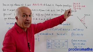 Terminale  Géométrie  Projeté orthogonal dun point sur une droite  Ex C [upl. by Peckham688]