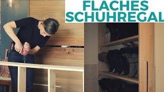 Quick amp Dirty Einfaches flaches Schuhregal aus Holz  Jelena Weber [upl. by Siskind]