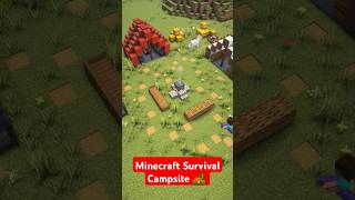 Minecraft Survival Campsite 🏕️ minecraft [upl. by Rodger]