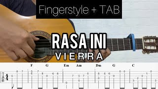 Vierra  Rasa Ini  Fingerstyle Guitar TABLATURE  CHORD [upl. by Sehcaep]