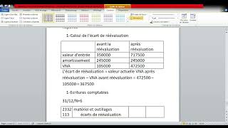 Comptabilité approfondie  la réévaluation des immobilisations TP [upl. by Eltsyrhc]