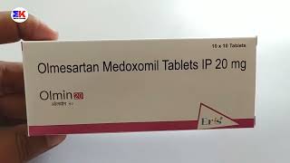 Olmin 20 Tablet  Olmesartan Medoxomil Tablet  Olmin 20mg Tablet Uses Benefits Dosage Review [upl. by Oderfliw]