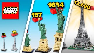 LEGO Tourist Attractions in Different Scales  Comparison [upl. by Boonie]