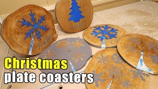 DIY Christmas Wooden Placemats Plate Coasters [upl. by Papst]