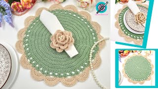 COMO HACER POSA PLATOS a crochet paso a paso FÁCIL Y RÁPIDO [upl. by Nrevel]