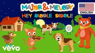 Major amp Melody  Hey Diddle Diddle Nursery Rhymes for kids  US version [upl. by Volding]