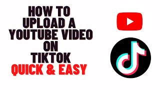 ✅ How To Upload A Video On Tiktok 🔴 [upl. by Ronnica]