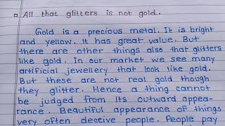 All the glitters is not gold amplification writing amplification all the glitters is not gold [upl. by Firestone]