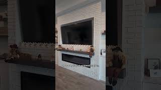 Stunning White Brick Fireplace Made Easy 🏚🔜🏠 MyGenStoneDIY [upl. by Hogen]