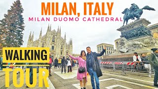 Milan Italy  Walking Tour  Duomo Di Milano  Milan Cathedral [upl. by Graehl]