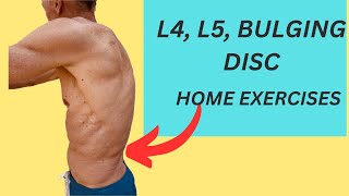 Best L4L5 Bulging Disc HOME EXERCISES to AVOID SPINE SURGERY [upl. by Haroldson]