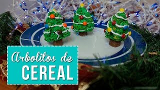 Receta Arbolitos de Navidad de cereal y dulce  Sonia Alicia [upl. by Ffirahs395]