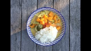 GELBES THAI CURRY MIT KÜRBIS  VEGAN [upl. by Nyrac]