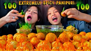 100 EXTREMELY SPICIEST PANIPURI CHALLENGE❌NO WATER😭 FUNNY MUKBANG [upl. by Bernita327]