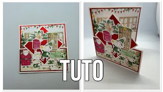 Scrap noel  tuto carte originale facile [upl. by Fifine]