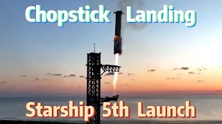 🚀 SpaceX Starship  5th Launch with Chopstick Landing of Super Heavy starship rocket launch [upl. by Nylg]