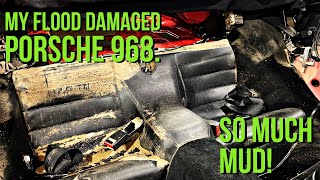 Restoring a Flood Damaged Porsche 968 Removing the dashboard and rear seats [upl. by Wentworth]