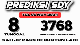 PREDIKSI SDY HARI INI 05 NOVEMBER 2024  RUMUS JITU SYDNEY  BOCORAN SIDNEY HARI INI  DATA SDY [upl. by Suiramaj856]