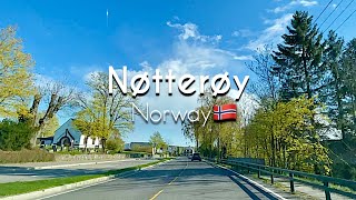 Nøtterøy  Færder kommune NORWAY 🇳🇴 Driving along Kirkeveien [upl. by New]