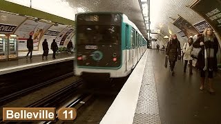 Belleville  Ligne 11  Métro de Paris  RATP MP59  2016 [upl. by Iatnohs]