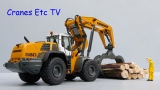 NZG Liebherr L 580 LogHandler by Cranes Etc TV [upl. by Akenn940]