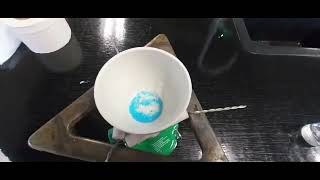 Testing of water using anhydrous copper II sulfate [upl. by Emmerie]