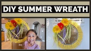 DIY Summer Wreath  Munchkin World [upl. by Tildie]