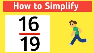 How to Simplify the Fraction 1619  1619 Simplified [upl. by Magdala151]