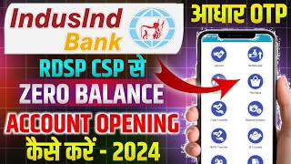 IndusInd Bank CSP  RDSP CSP Easy Account Opening 2024  Bharat Money । Bharat Finance  Passbook [upl. by Joerg]