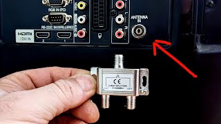 Use a splitter for a simple antenna for digital TV as HD with stereo sound  Antenna Amplifier [upl. by Cornish168]