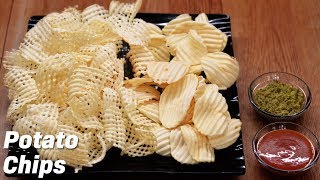 Potato Wafers Recipe  Sun Dried Homemade Potato Chips  Aloo Chips Recipe  Potato Chips [upl. by Oinolopa]