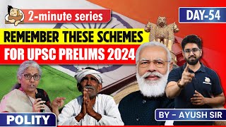 Important schemes for UPSC prelims 2024  Sleepy Classes [upl. by Atteirneh]