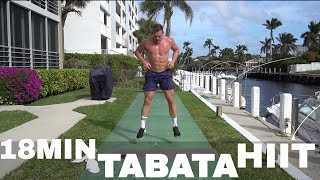 18 Minute Body Weight Tabata HIIT [upl. by Isaak]