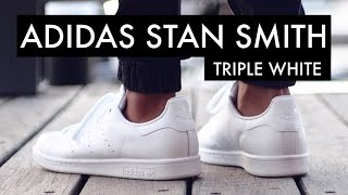 ADIDAS Stan Smith Triple White  OnFeet [upl. by Horner]