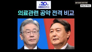 20대 대통령 대선후보 의료공약 비교이재명 vs 윤석열 [upl. by Ainosal]