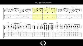 Shinedown  Simple Man 50 Speed Guitar Tab Play Along [upl. by Norrie]