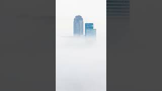 Mistige ochtend in Rotterdam zag jij het ook euromast rotterdam mist fog [upl. by Atiniv]